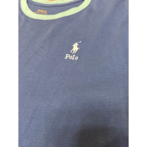 Polo Ralph Lauren Colorblock Cotton T-Shirt Dress Blue Large - Picture 3 of 5